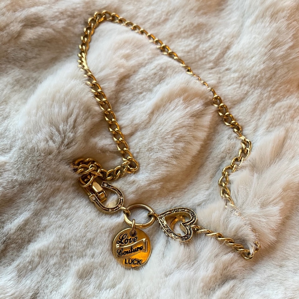 Juicy Couture Gold Filled Chain Choker Necklace